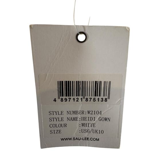 Sau Lee Heidi Wedding Gown Satin Strapless Bridal Formal Fairytale Princess Sz 6 - Picture 11 of 12